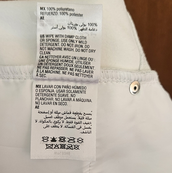 NWTStyle & Co.Women's jeans high-rise straight Leg off-white decorative patches - Picture 8 of 11